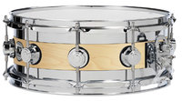 DRSO0614SEC [DISPLAY MODEl] 6&quot;x14&quot; Collector&#039;s Series Edge Snare Drum with Chrome Rings in Natural Maple Satin Oil Finish