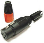 XLR-F Inline Connector with Red Strain Relief