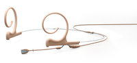 d:fine™ Dual-Ear Omnidirectional Headset Microphone with 40mm Boom in Beige, Locking 3.5mm Connector