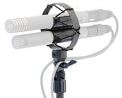Elastic Suspension Mount for M/S Microphone Setup with Swivel