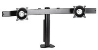 Widescreen Dual Horizontal Desk Clamp Mount, Black