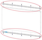 Long Side (Top and Bottom) of 55" Edge Finishing Kit for 5586XL and 5586XH