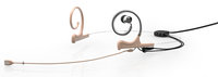 d:fine™ In-Ear Broadcast Omnidirectional Headset Microphone in Beige with Dual-Ear Mounts, Single In-Ear Monitor, and 110mm Boom