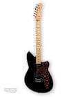 Electric Guitar with Humbucker and P-90 Pickups in Black Finish