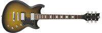 Electric Guitar with Dual Railhammer Pickups in Satin Tobacco Burst Finish