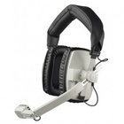 Dual-Ear Headset and Microphone, 50/200 Ohm, Gray