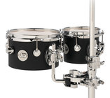 Design Series 5&quot;x6&quot;, 5&quot;x8&quot; Concert Toms in Black Satin with Chrome Hardware