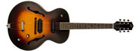 Archtop Acoustic Guitar with Dual P-90 Pickups in Vintage Matte Sunburst Finish