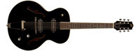 Archtop Acoustic Guitar with Dual P-90 Pickups in Gloss Black Finish