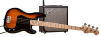 Affinity Series Brown Sunburst Precision Bass with Fender Rumble 15 Amplifier and Accessories