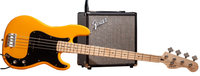 Affinity Series Butterscotch Blonde Precision Bass with Fender Rumble 15 Amplifier and Accessories