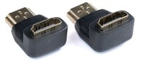 2x HDMI Male (Right Angle) to HDMI Female Adapter