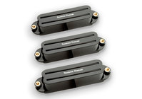 Hot Rails High-Output Humbucking Pickups for Stratocaster in Black, Set of 3