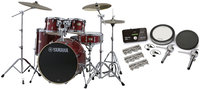 Stage Custom Hybrid Electronic / Acoustic Kit in Cranberry Red