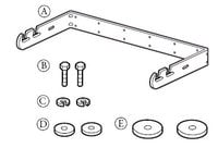 MK2/5000-BLACK Wallmount U Bracket