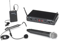 Dual-Channel Wireless Microphone System with Handheld, Bodypack Transmitters