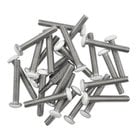 #8-32 1" Button Head Pin-in Torx Stainless Screws, White Heads, Includes One Security Driver Bit, 24 Pack