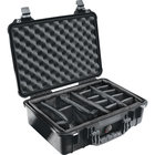 Pelican Cases 1504 Protector Case 16.8"x11.2"x6.1" Protector Case with Padded Dividers, Black