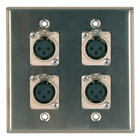 Wall Plate with 4 Switchcraft D3F Ports