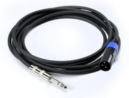 Right Angle TRS-XLRM Cable, 1 ft