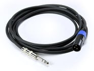 1' Right Angle 1/4" TRS to XLRM Cable