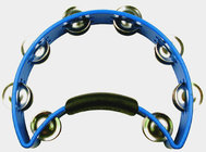 Blue Nickel Tambourine with Nickel Steel Jingles
