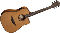 Acoustic/Electric Guitar with Dreadnought Cutaway, Solid Red Cedar Top, Dark Mahogany Back &amp; Sides, and Satin Finish