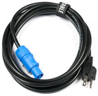 Powercon to Edison Power Cable for AV6 Video Panels, 25'