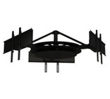 Multi-Display Ceiling Mount with Three Telescoping Arms