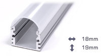 1 Meter Aluminum Extrusion Type U Diffuser