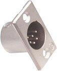 6-pin XLRM Rectangular Panel Receptacle