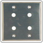Dual Gang Wall Plate with 6 Cut Outs for D Series Connectors
