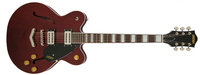 Streamliner Series Center-Block Double Cutaway HH Electric Guitar in Walnut Stain Finish