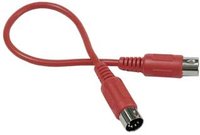 3' 5-pin DIN to 5-pin DIN MIDI Cable, Red