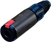 1/4"  Female TRS Connector, Black