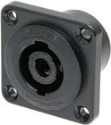 Heavy Duty 4-Pole Speakon Chassis Connector, Black