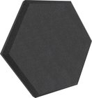 24" Hex Series Hexagonal Foam Wall Panel in Charcoal Without Vinyl Covering