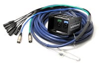 Medusa Data Snake with 4 XLRM Inputs, 4 XLRF Returns, 2 CAT5E On Fan, 200 ft