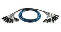 150 ft 6-Channel Fan to Fan Snake with Snakeskin, 6 XLRF to 6 XLRM