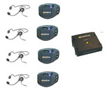 Intercom System With 4 Beltpacks, 1  Com-Center, And 4 Headsets