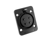 AP Series 4 Pole Female Thermoplastic Cable Connector Mount, Rectangular Flange