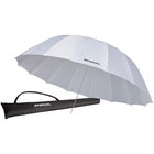 7' White Diffusion Parabolic Umbrella (2.1 m)