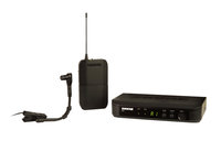 Shure BLX14/B98-H9 BLX Series Single-Channel Wireless Bodypack System with Clip-On Instrument Mic, H9 Band (512-542MHz)