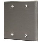 Dual Gang Blank Wallplate, Black