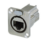 CAT6A Shielded Panel Connector, Nickel Housing