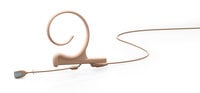 d:fine Slim Omnidirectional Single Ear Headset Microphone with Short Boom and 3.5mm Locking Connector for Sennheiser in Beige