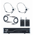 UHF Wireless Dual Bodypack Microphone System K Frequency Band