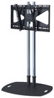 72" Chrome Lightweight Floor Stand with Tilt Mount for Large Displays