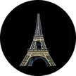 Eiffel Tower Silhouette Glass Gobo