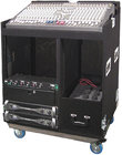 Grundorf COMBO-S16C 16RU Carpet Series Mixer/Rack Combo Case with Compartment, Casters